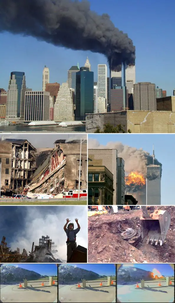 Images of the sites which were attacked altogether.